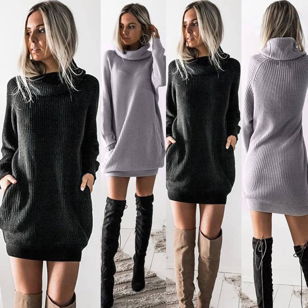 Women's Chunky Knitted Sweater Dress just another outfit collection in our fashion and styles