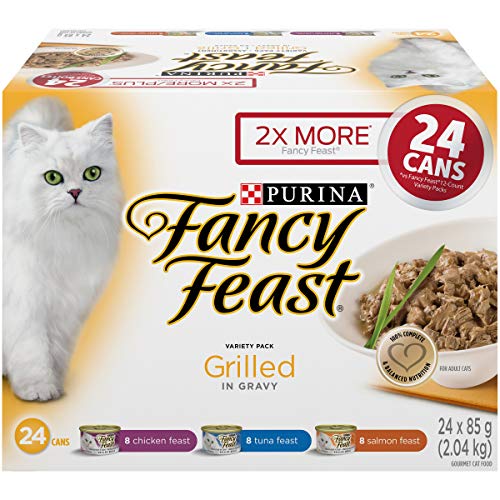Fancy Feast Wet Cat Food, Grilled Variety Pack 85 g Cans (24 pack)